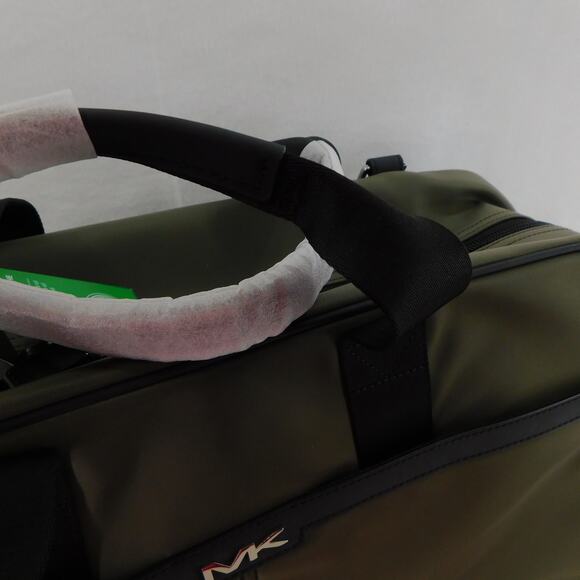 Michael Kors New Logo Duffle Bag Malone Olive Travel Weekender Bag New - Picture 7 of 12